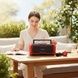 Колонка портативная аккумуляторная с микрофоном и фонариком Bluetooth TS-5576 Черная с красным