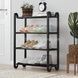 Стеллаж для обуви алюминиевый 4 полки Shoe Rack AND 1-4 Черный