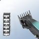 Машинка для стрижки волосся акумуляторна з 6 насадками та LED дисплеєм VGR V-270 Чорна із зеленим