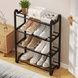 Стеллаж для обуви алюминиевый 4 полки Shoe Rack AND 1-4 Черный