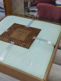 Літнє покривало-піке Irina home A2.mint 210х230см Вафельне