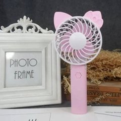 Мини-вентилятор ручной с ушками Cat USB Розовый