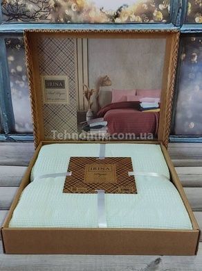 Покрывало-пике летнее Irina home A2.mint 210х230см Вафельное