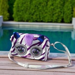 Сумочка детская интерактивная с глазками 18*13,5см Little Winking Elf BL-316 Серебристая с фиолетовым