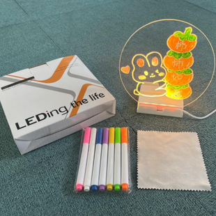 Дошка світлодіодна для малювання та нотаток кругла USB World Pad AND 5502 Біла