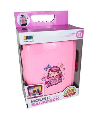 Игровой набор рюкзак Cute Pretty Girl Розовый + Подарок кукла