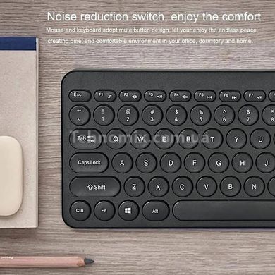 Комплект бездротова клавіатура та комп'ютерна миша wireless 902 Чорна