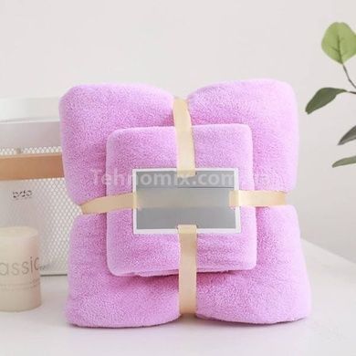 Набір рушників 2шт 145*80см та 75*35см Towel blanket 521-2415 Фіолетовий