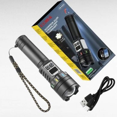 Фонарь аккумуляторный ручной Li-Ion Power Bank, ЗУ Type-C, магнит, zoom NIGHT VISION FLUORESCENCE CB-A282-TG+COB(White+Red)