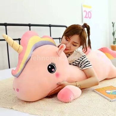 Игрушка мягкая Единорожка 75см М 14661 Розовая
