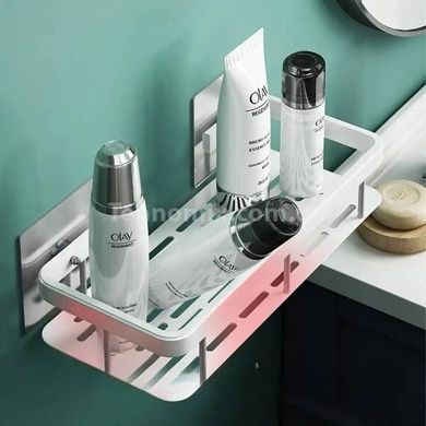 Полка в ванную настенная быстрого монтажа STORAGE RACK 144 Белая