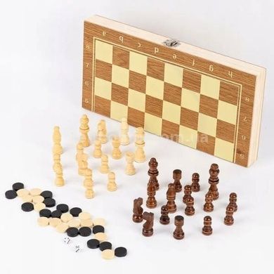 Шахи дерев'яні 3в1 (нарди, шашки, шахи) Chess С45012