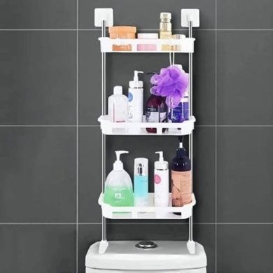 Полка настенная над унитазом Portable Toilet And Bathroom Storage Rack Белая