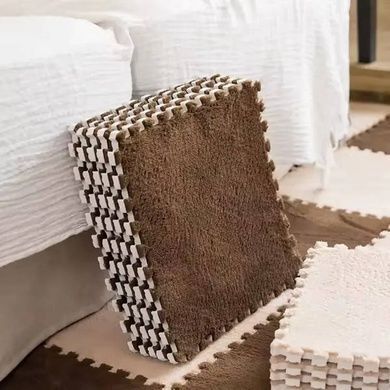 Килимок-пазл плюшевий 30&times;30см 10шт/уп floor mat AND 5579 Коричневий