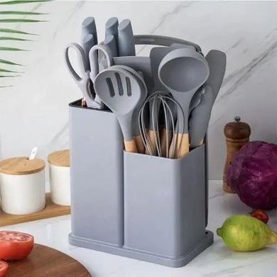 Набір кухонного приладдя 19 предметів Kitchen Set Сірий