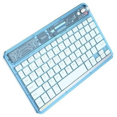 Клавиатура беспроводная Transparent Discovery edition BT keyboard(Английская раскладка) HOCO S55 Ice Blue Mist
