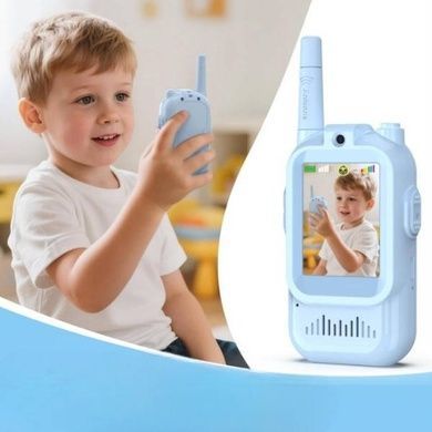 Набір дитячих відеорацій до 300м 2шт USB port Type-C Walkie Talkie Блакитна та рожева