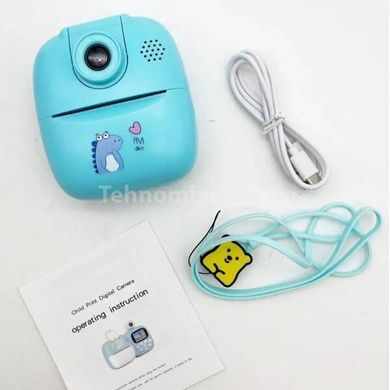 Фотоаппарат моментальной печати детский Print Camera Голубой