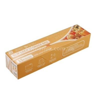 Пакети для зберігання їжі багаторазові 15шт Slip Lock Storage Bag