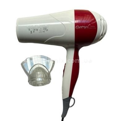 Фен для волосся з насадкою концентратором 1300Вт Gemei GM-1708