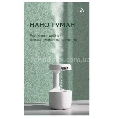 Антигравітаційний крапельний зволожувач повітря з годинником Anti Gravity Humidifier Білий