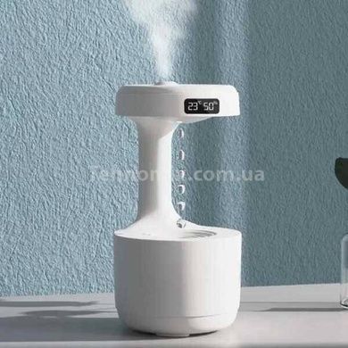 Антигравітаційний крапельний зволожувач повітря з годинником Anti Gravity Humidifier Білий