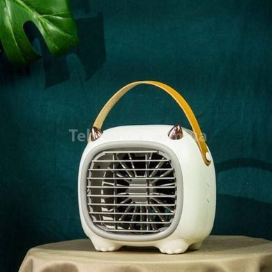 Вентилятор портативний з акумуляторним охолодженням 2000 mAh F836 White Білий