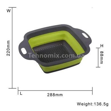 Дуршлаг силиконовый складной большой + маленький Collapsible filter baskets JM-612