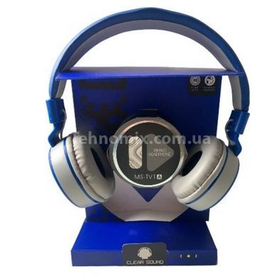 Наушники стерео беспроводные Bluetooth MS TV-1A Синие