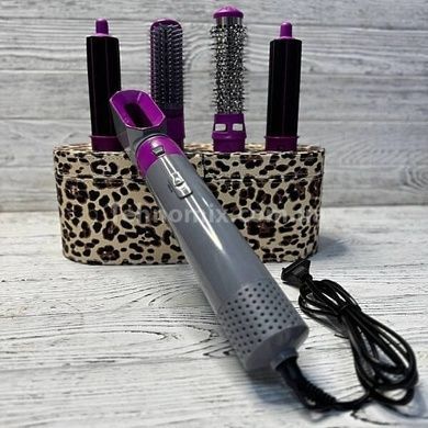 Стайлер для волос с ионизацией 5в1 в кейсе Леопард Hair Brush