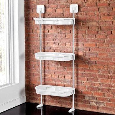 Полка настенная над унитазом Portable Toilet And Bathroom Storage Rack Белая
