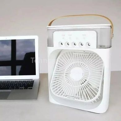 Вентилятор настольный с увлажнением и подсветкой от USB 500ml Белый