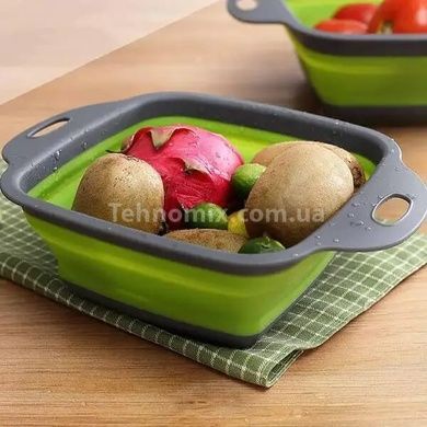 Дуршлаг силиконовый складной большой + маленький Collapsible filter baskets JM-612