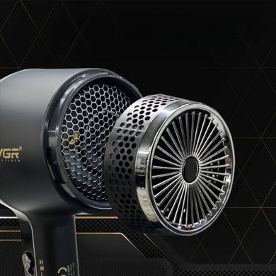 Фен профессиональный с 3 уровнями обдува и 3 уровнями температуры 2400W VGR V-409 Черный