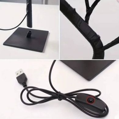 Дерево ночник с белыми цветами настольное Led USB Черное