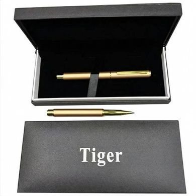 Ручка роллерная металлическая в подарочном футляре Tiger 30063 Золотистая