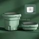 Пральна машинка компактна силіконова складана 2в1 10л Folding Washing Machine Зелена