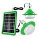Комплект для освещения солнечная панель + 2 светильника Solar Зеленая