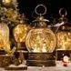 Новорічний нічник Вінтажний ліхтар зі сніговиками круглий XMAS WDL-2103C Коричневий
