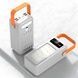 Power Bank 100000 mAh с ремешком, фонарем и встроенными кабелями для зарядки YM-638 CX Белый