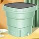 Пральна машинка компактна силіконова складана 2в1 10л Folding Washing Machine Зелена