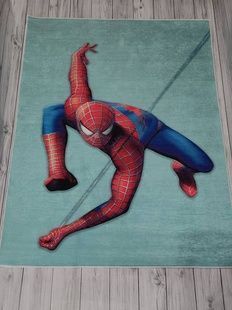 Килимок у дитячу кімнату прогумований Belizza Spiderman 140х190см Велюр