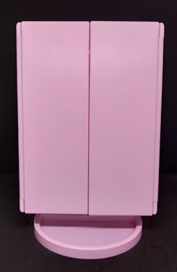 Косметичне складне дзеркало Led Mirror з LED підсвічуванням pink