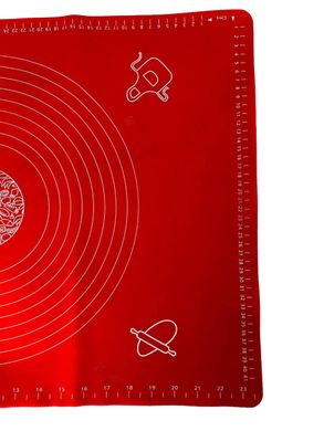 Кондитерский силиконовый коврик для раскатки теста 40 на 30 см Красный