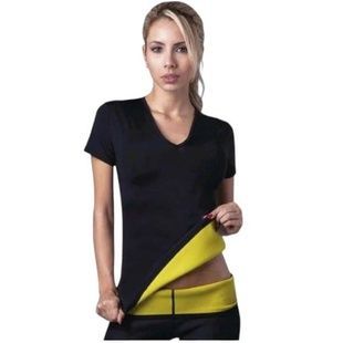 Футболка женская для похудения 2XL Hot Shapers Черная