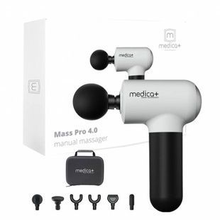 Масажер для тіла та м'язів перкусійний ручний Medica+ MassHand Pro 4.0 (Японія) Білий 50235