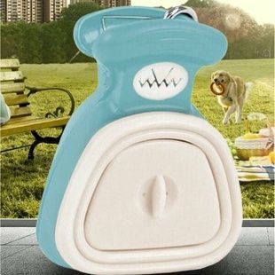 Повідець для собак + совок для збирання з пакетами Pet toilet AND1493 Блакитний з білим