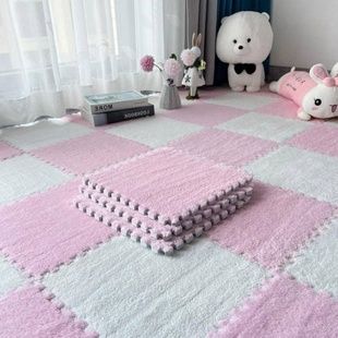 Килимок-пазл плюшевий 30&times;30см 10шт/уп floor mat AND 5579 Рожевий