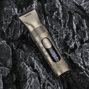 Машинка акумуляторна для стрижки волосся +5 насадок VGR V-659 Золото