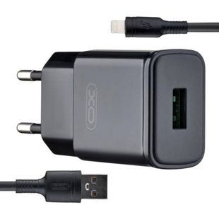 Мережевий зарядний пристрій блок живлення XO L92D QC3.0 18W with Lightning cable
